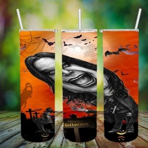 Ozzy king of Halloween tumbler.